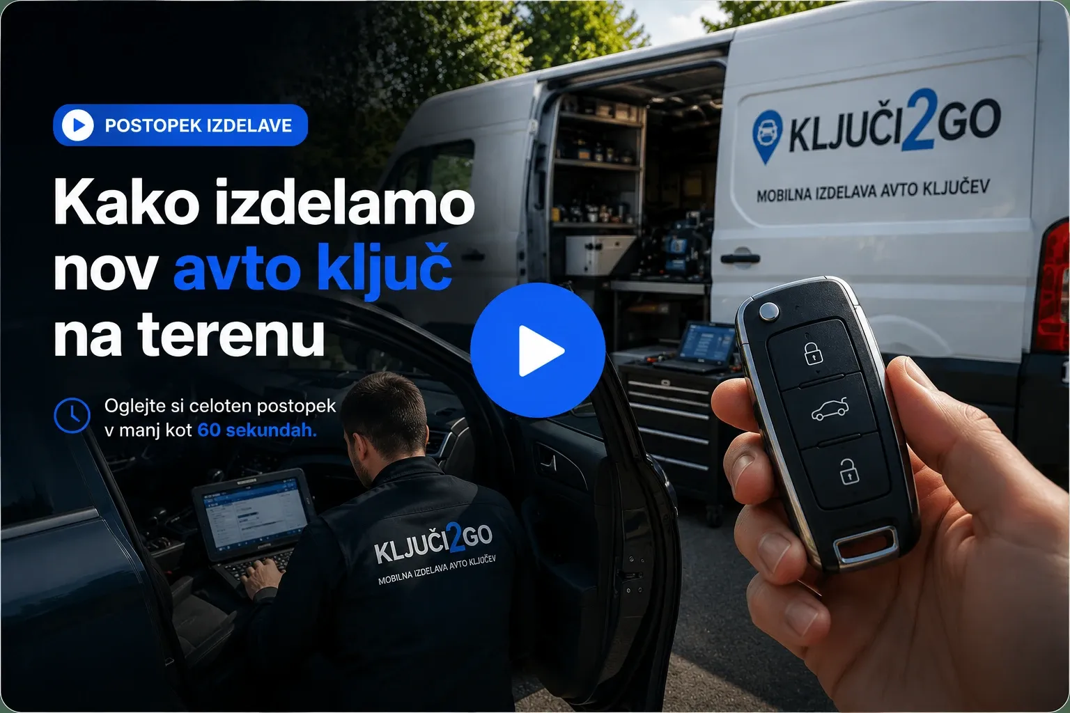 Kako izdelamo nov avto ključ na terenu – oglejte si celoten postopek v manj kot minuti